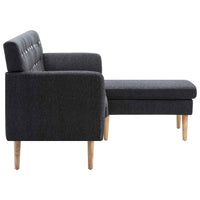 vidaXL Sofá em tecido c/ forma de L 171,5x138x81,5 cm cinzento escuro