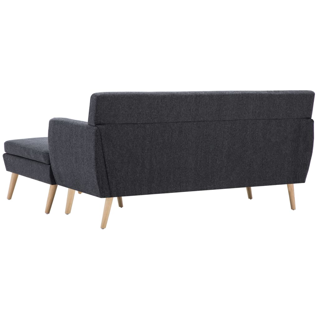 vidaXL Sofá em tecido c/ forma de L 171,5x138x81,5 cm laranja