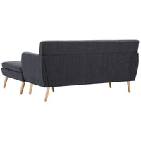 vidaXL Sofá em tecido c/ forma de L 171,5x138x81,5 cm laranja
