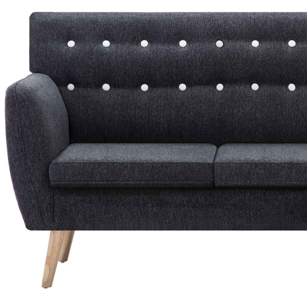vidaXL Sofá em tecido c/ forma de L 171,5x138x81,5 cm cinzento escuro