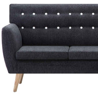 vidaXL Sofá em tecido c/ forma de L 171,5x138x81,5 cm cinzento escuro