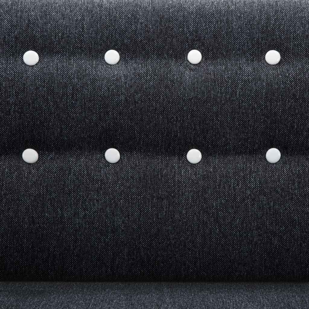 vidaXL Sofá em tecido c/ forma de L 171,5x138x81,5 cm cinzento escuro