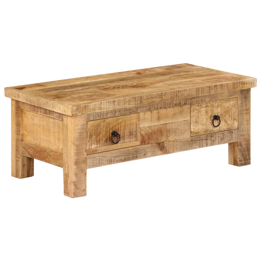 vidaXL Mesa de centro + gavetas 90x45x35 cm madeira reciclada maciça