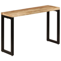 vidaXL Mesa consola 120x35x76 cm madeira de mangueira maciça e aço