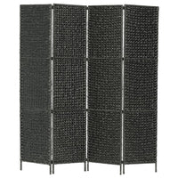 vidaXL Divisória com 3 painéis 116x160 cm jacinto de água castanho