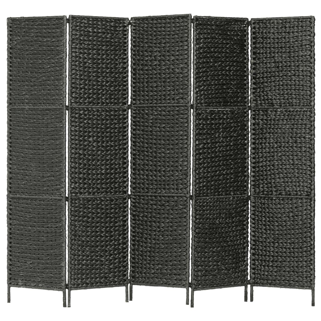vidaXL Divisória com 3 painéis 116x160 cm jacinto de água castanho