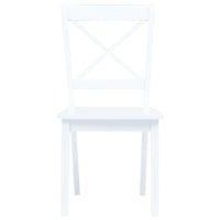vidaXL Cadeiras de jantar 2 pcs madeira de seringueira maciça branco