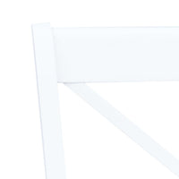 vidaXL Cadeiras de jantar 2 pcs madeira de seringueira maciça branco