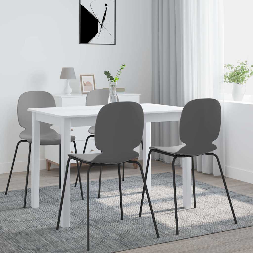 vidaXL Mesa de jantar 114x71x75cm madeira de seringueira maciça branco