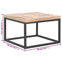 vidaXL Mesa de centro 50x50x33,5 cm madeira maciça