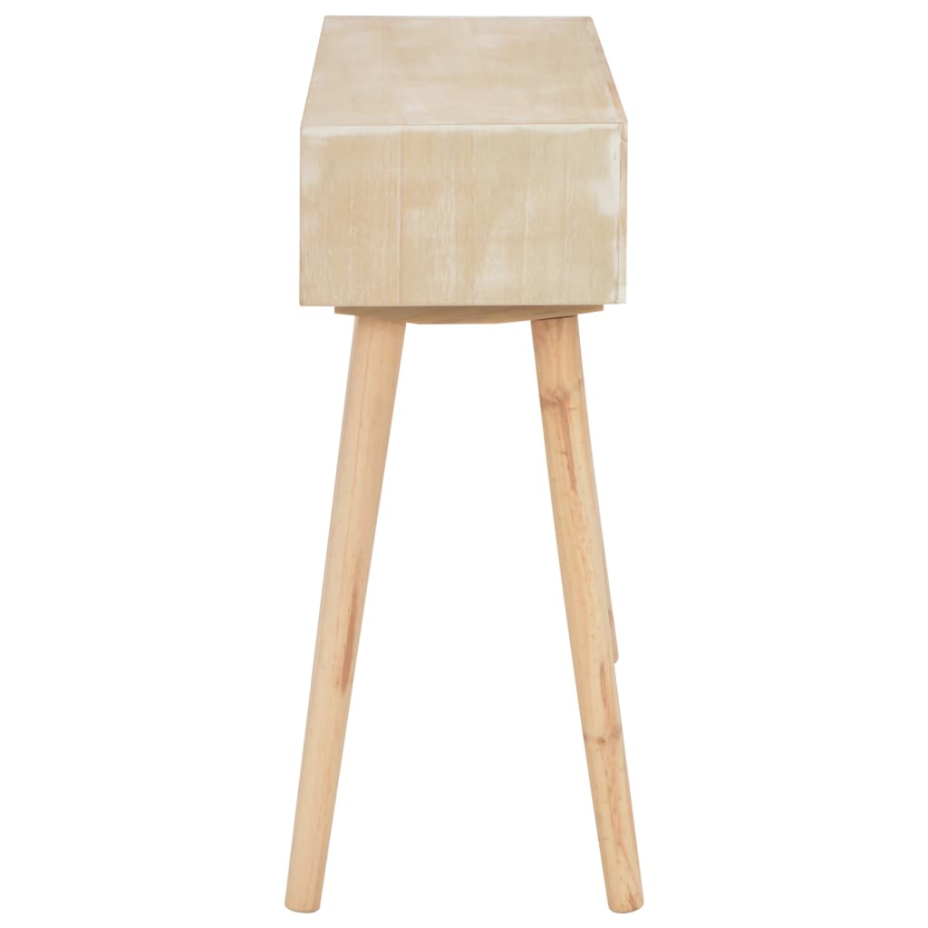 vidaXL Mesa consola com 3 gavetas 100x30x73 cm madeira de pinho maciça