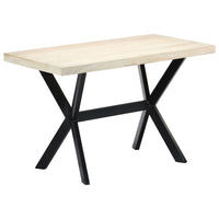 vidaXL Mesa de jantar madeira reciclada maciça + aço em cruz 180 cm