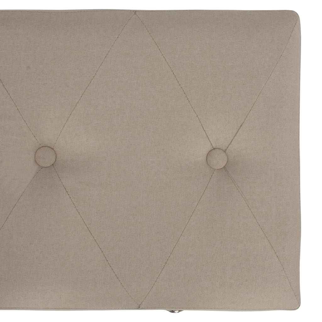 vidaXL Bancos de arrumação 3 pcs tecido bege