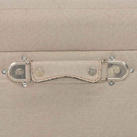 vidaXL Bancos de arrumação 3 pcs tecido bege