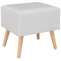 vidaXL Mesa-de-cabeceira 40x35x40 cm couro artificial branco
