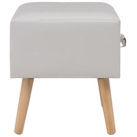 vidaXL Mesa-de-cabeceira 40x35x40 cm couro artificial branco
