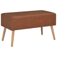 vidaXL Mesa de centro 80x40x46 cm couro artificial castanho