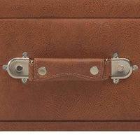 vidaXL Mesa de centro 80x40x46 cm couro artificial castanho