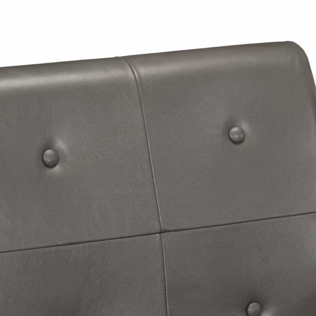 vidaXL Poltrona em couro genuíno cinzento