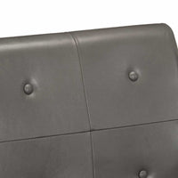 vidaXL Poltrona em couro genuíno cinzento