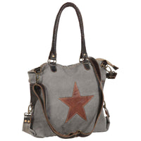 vidaXL Bolsa Estrela Cinza Escuro 63 x 41 cm lona