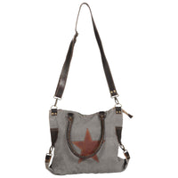 vidaXL Bolsa Estrela Cinza Escuro 63 x 41 cm lona