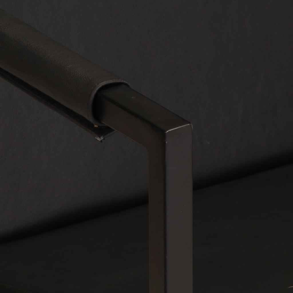 vidaXL Poltrona em couro genuíno cinzento