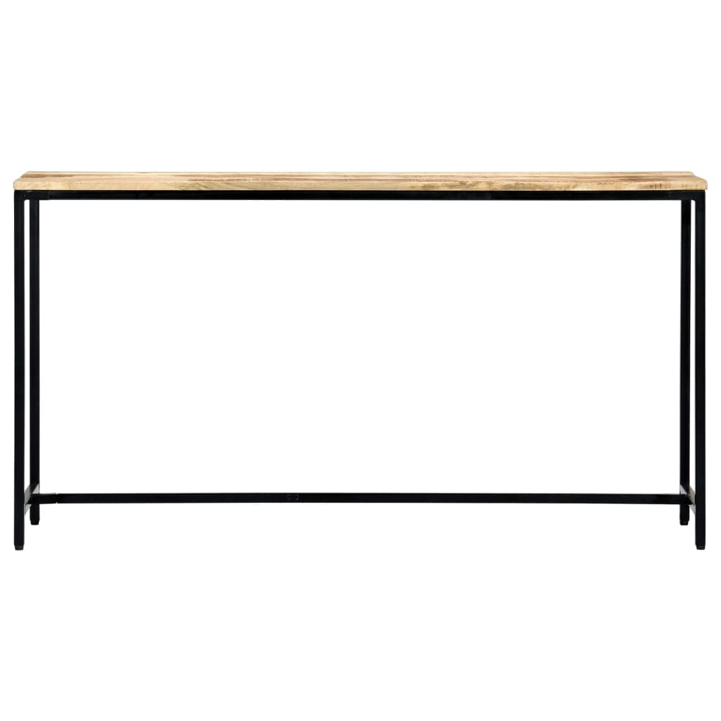 vidaXL Mesa consola 140x35x76 cm madeira de mangueira maciça áspera