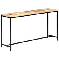 vidaXL Mesa consola 140x35x76 cm madeira de mangueira maciça áspera