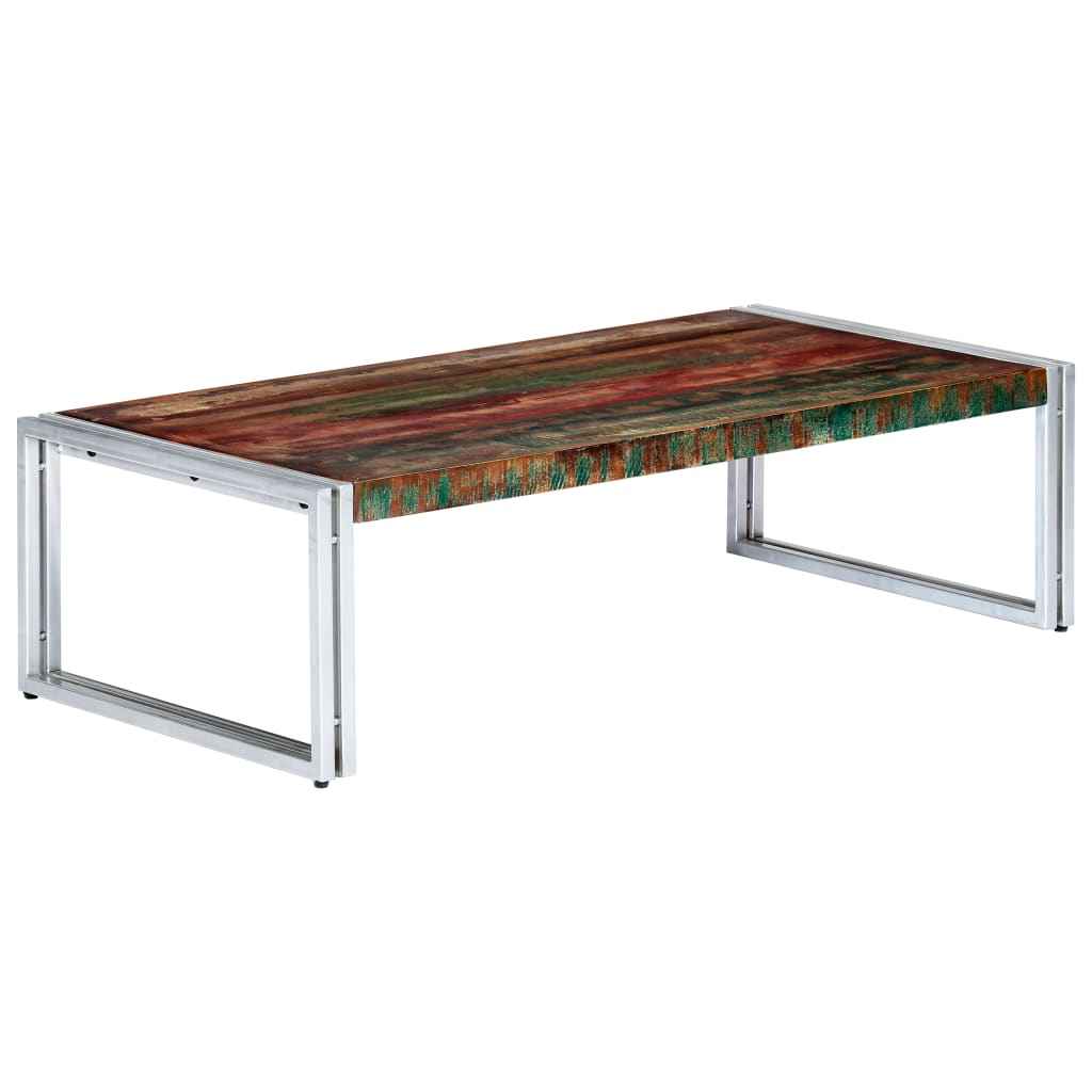 vidaXL Mesa de centro 120x60x35 cm madeira recuperada maciça