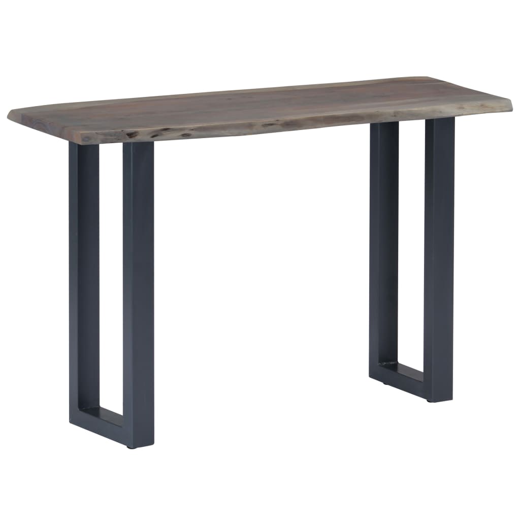 vidaXL Mesa consola 115x35x76 cm madeira de acácia maciça e ferro