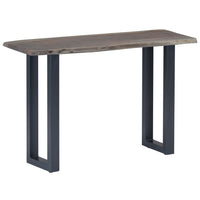 vidaXL Mesa consola 115x35x76 cm madeira de acácia maciça e ferro