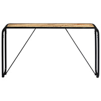 vidaXL Mesa consola 140x35x76 cm madeira de mangueira maciça áspera