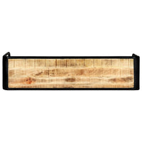vidaXL Mesa consola 140x35x76 cm madeira de mangueira maciça áspera