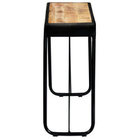 vidaXL Mesa consola 140x35x76 cm madeira de mangueira maciça áspera