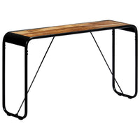 vidaXL Mesa consola 140x35x76 cm madeira de mangueira maciça áspera
