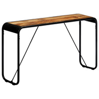 vidaXL Mesa consola 140x35x76 cm madeira de mangueira maciça áspera