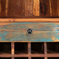 vidaXL Garrafeira 50x40x180 cm madeira recuperada maciça