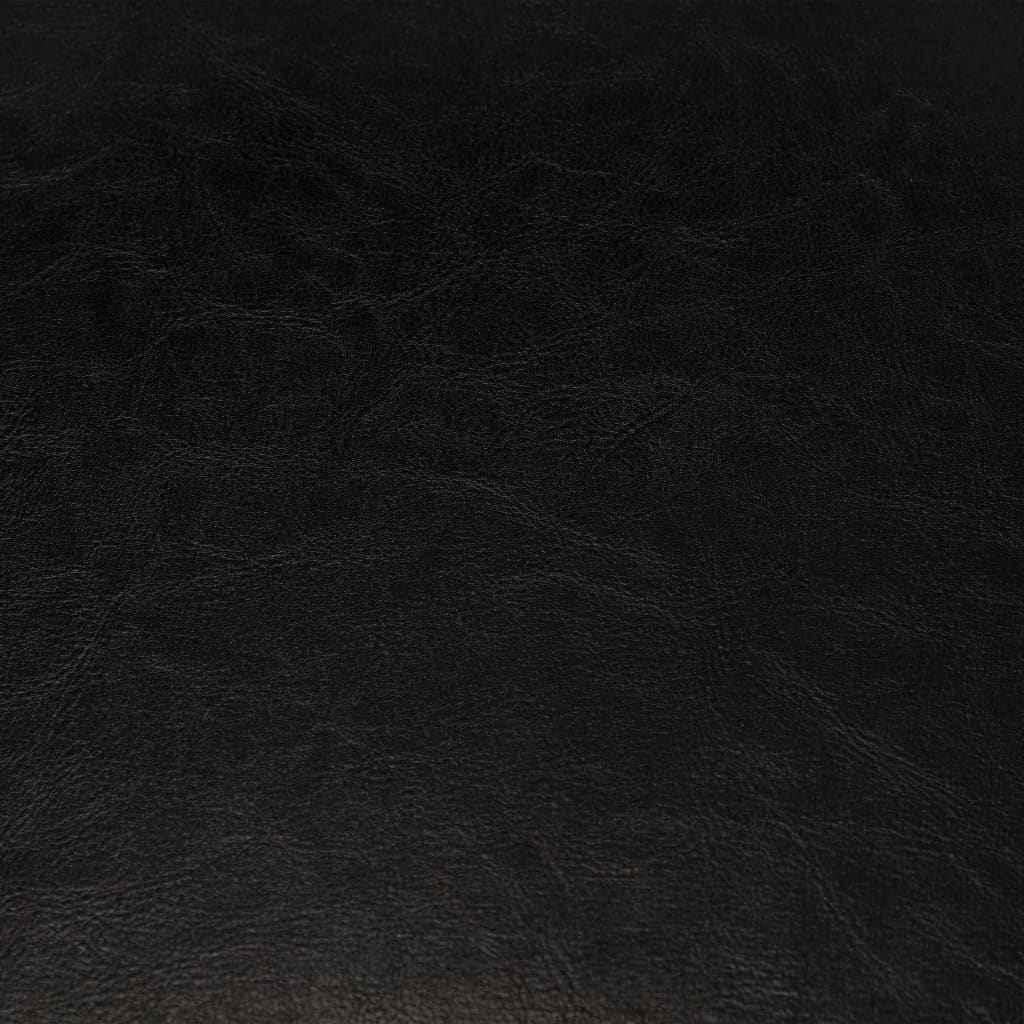 vidaXL Poltrona com apoio de pés couro artificial preto