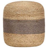 vidaXL Pufe artesanal 40x45 cm juta cinzento