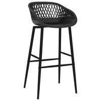 vidaXL Cadeiras de bar 2 pcs preto