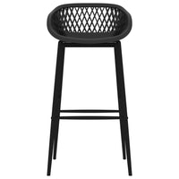 vidaXL Cadeiras de bar 2 pcs preto