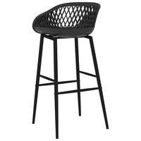 vidaXL Cadeiras de bar 2 pcs preto