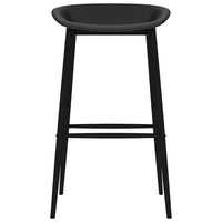 vidaXL Cadeiras de bar 2 pcs preto