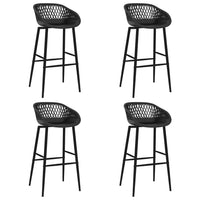 vidaXL Cadeiras de bar 2 pcs preto