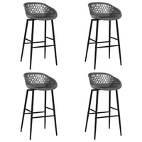 vidaXL Cadeiras de bar 2 pcs preto