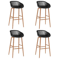 vidaXL Cadeiras de bar 2 pcs preto