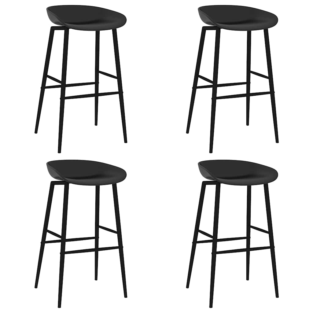 vidaXL Cadeiras de bar 2 pcs preto