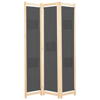 vidaXL Divisória de quarto com 5 painéis 200x170x4 cm tecido creme