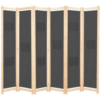 vidaXL Divisória de quarto com 5 painéis 200x170x4 cm tecido creme